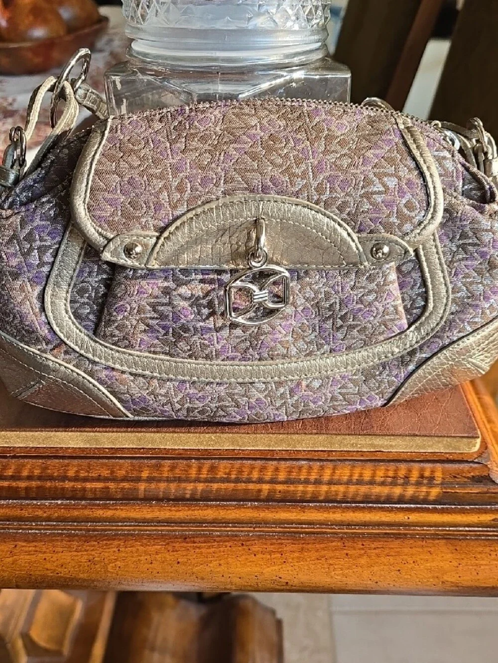 vintage DKNY monogram jacquard shoulder bag